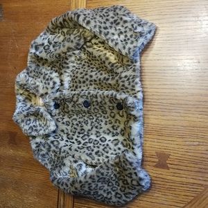 Girls Gymboree leopard faux fur